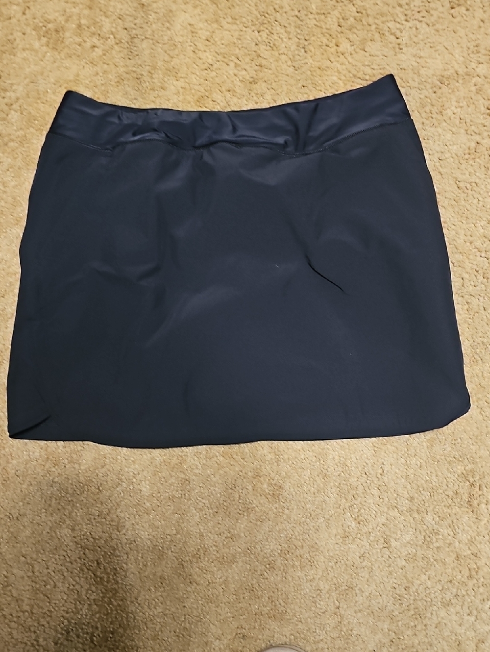 Lands' End Black Skort with Smooth Waistband 2 Side Pockets